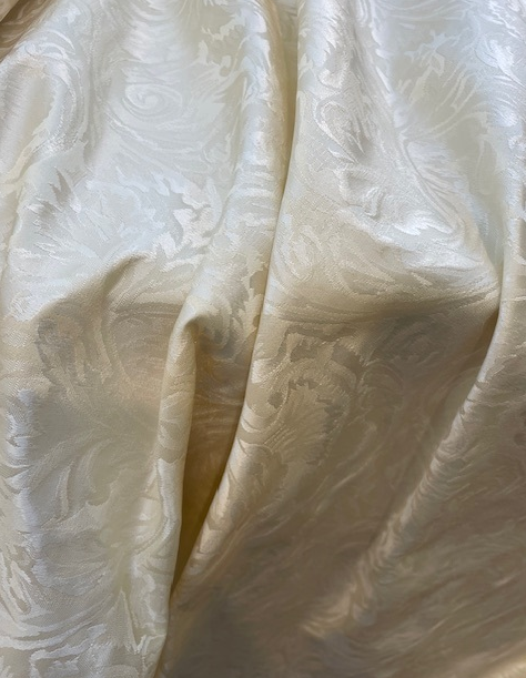 EMBOSSED CREAM BAROQUE SILK