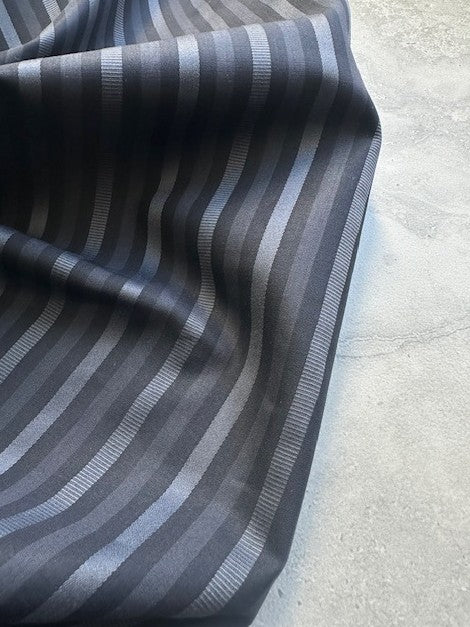 LENNY 100% BLACK & GREY COTTON STRIPE