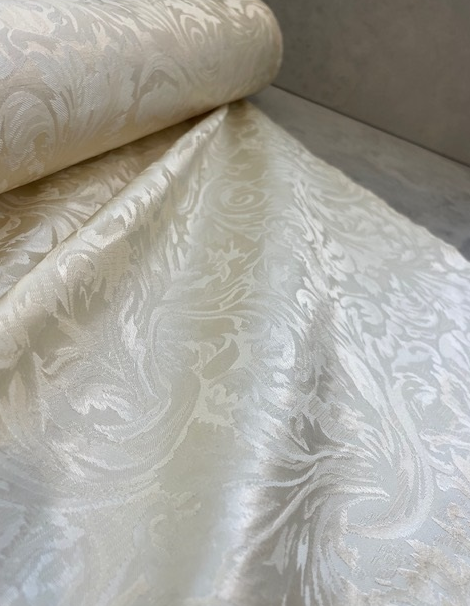 EMBOSSED CREAM BAROQUE SILK