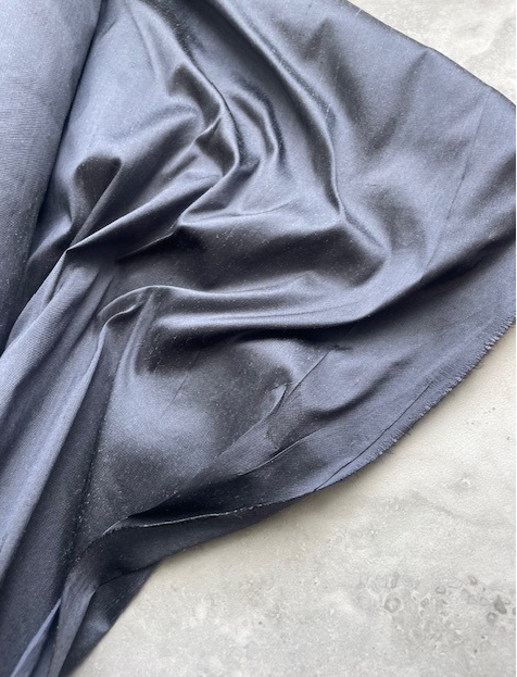 100% DUPION SILK - GUNMETAL