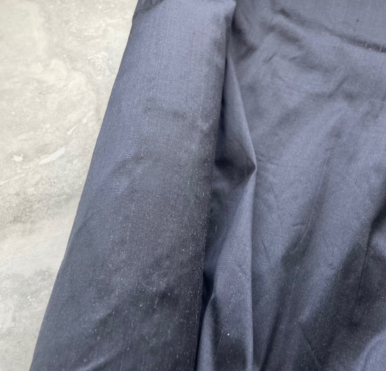 100% DUPION SILK - GUNMETAL