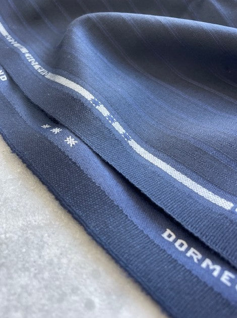 DORMEUIL STRIPED WOOL/SILK BLEND SUITING (2.9m Length)