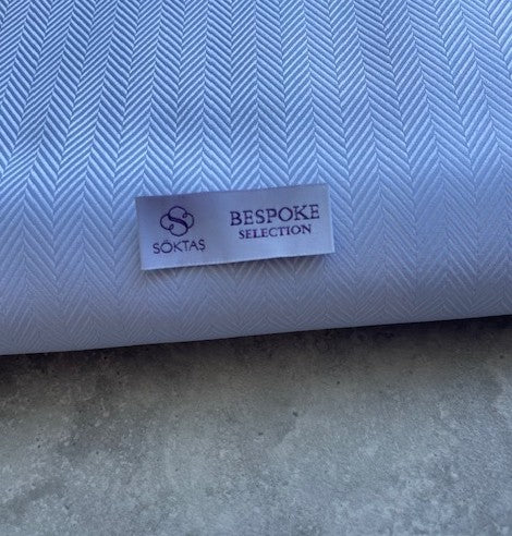 100% COTTON INDUS PALE BLUE HERRINGBONE (2.8m Length)