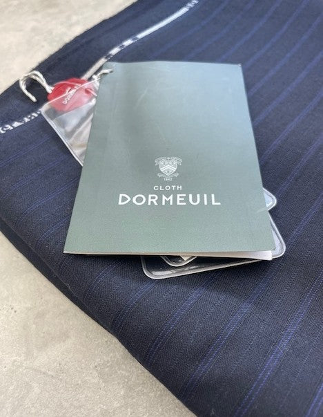 DORMEUIL STRIPED WOOL/SILK BLEND SUITING (2.9m Length)