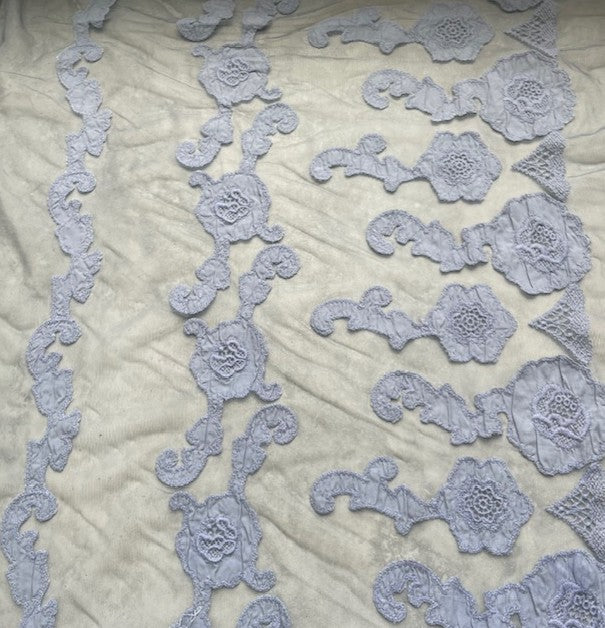 ITALIAN EMBROIDERED COTTON ON A NYLON BASE