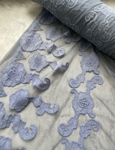 ITALIAN EMBROIDERED COTTON ON A NYLON BASE