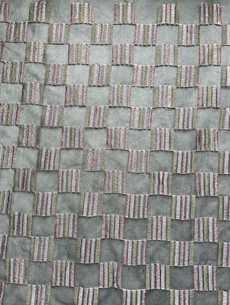 EBONY 100% SILK EMBROIDERED ORGANZA