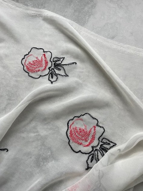 ZOE 100% SILK WITH COTTON EMBROIDERY