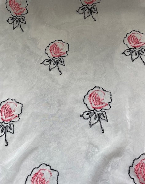 ZOE 100% SILK WITH COTTON EMBROIDERY