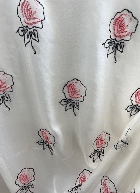 ZOE 100% SILK WITH COTTON EMBROIDERY