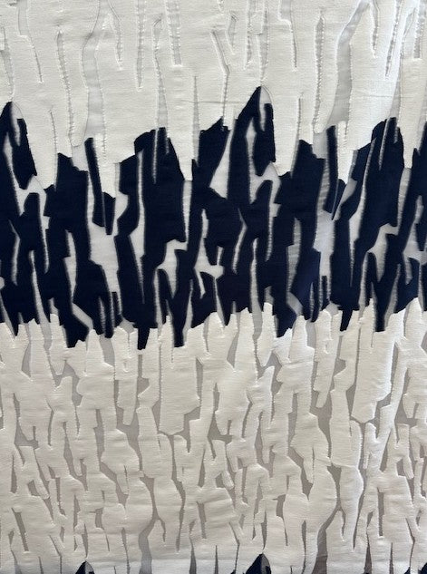 COTTON TWILL WITH NYLON APPLIQUE CUTOUT (4.4m Length)