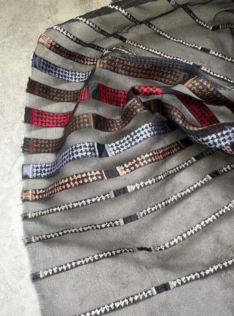 100% SILK STRIPED HORIZONTAL ORGANZA (3.8m Length)