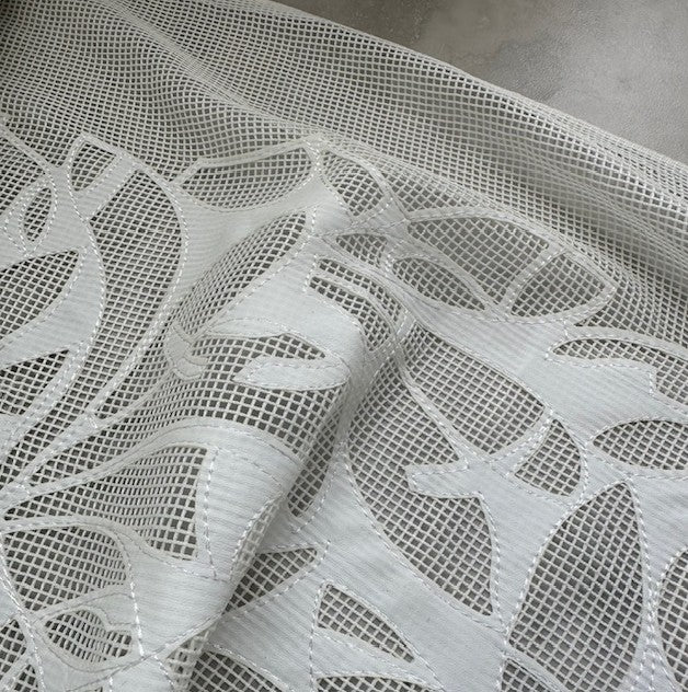 LASER CUT APPLIQUE ON COTTON BASE (6m Length)