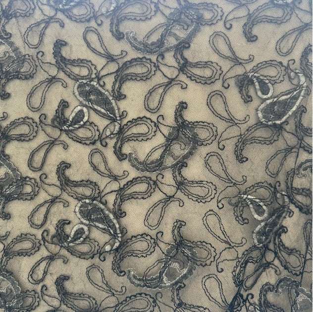 ITALIAN EMBROIDERED WOOL ON A NYLON BASE (1.7m Length)