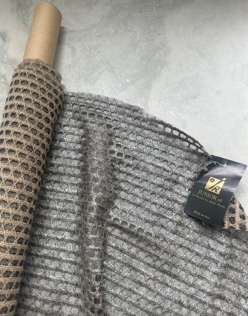 SILVER TONE OPEN WEAVE LACE (1.2m Length)