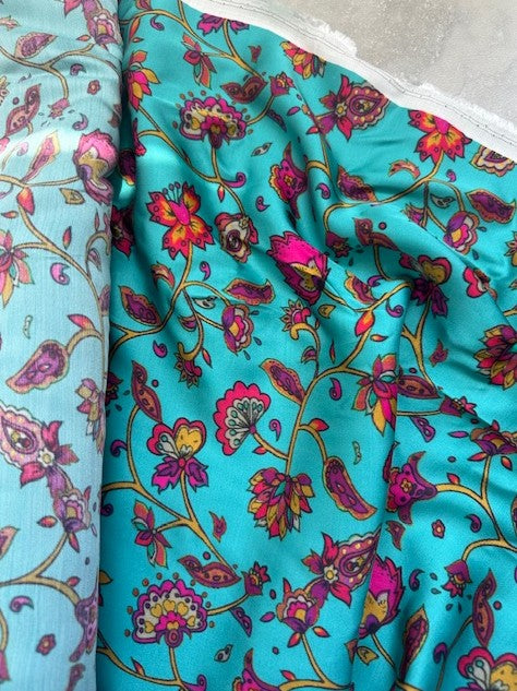 FIORELLA TURQUOISE 100% VISCOSE (3.4m Length)