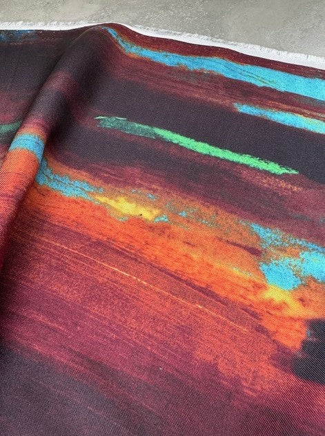 ARIZONA MULTI COLOURED PRINT ON SILK BASE
