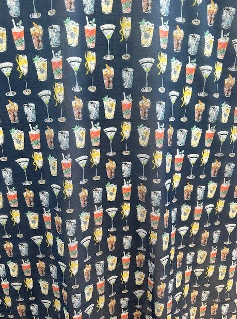 COCKTAIL HOUR PRINTED COTTON VOILE (5.7m Length)