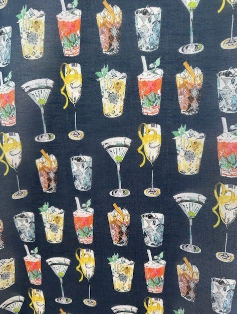 COCKTAIL HOUR PRINTED COTTON VOILE (5.7m Length)