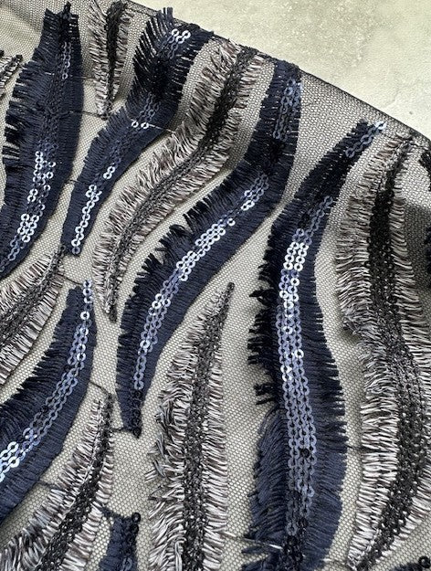 SAPPHIRE ON NYLON BASE WITH SEQUINS (4.8m Length)