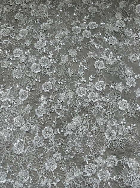 PHOEBE ASCENDING EMBROIDERED LACE WITH DELICATE SEQUENCE & TINY BEADS