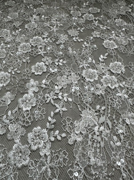 PHOEBE ASCENDING EMBROIDERED LACE WITH DELICATE SEQUENCE & TINY BEADS