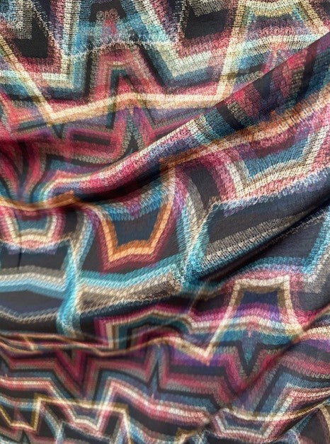 RADIO WAVES 100% VISCOSE PRINT (4.2m Length)