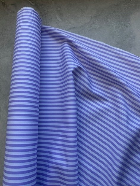 MADISON 100% COTTON PURPLE & WHITE STRIPE