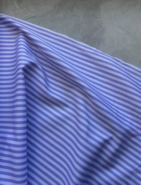 MADISON 100% COTTON PURPLE & WHITE STRIPE