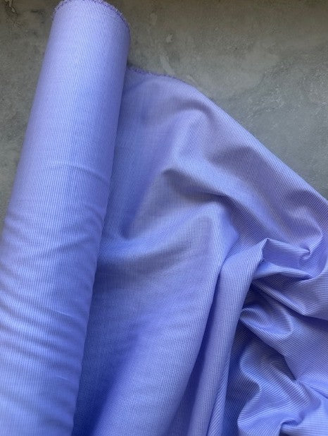 CLIVE 100% COTTON PURPLE & WHITE STRIPE