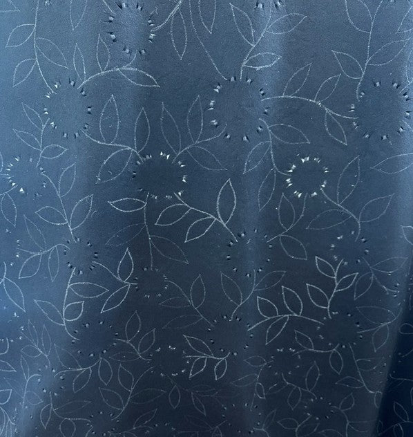NOCTURNE 100% WOOL WITH LASER CUT FLOWER PATTERN (6.4m Length)