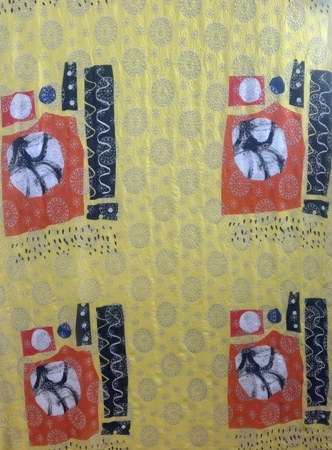 TIGERLILY ITALIAN SILK / COTTON / VISCOSE PRINT WITH EMBROIDERY (5.8m Length)