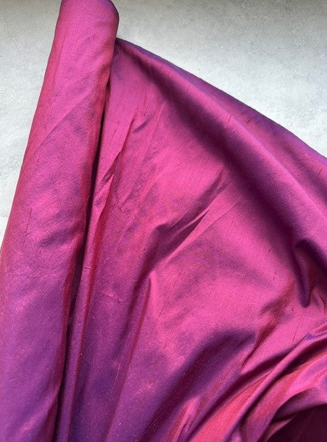 100% DUPION SILK - SANGRIA (3.9m Length)