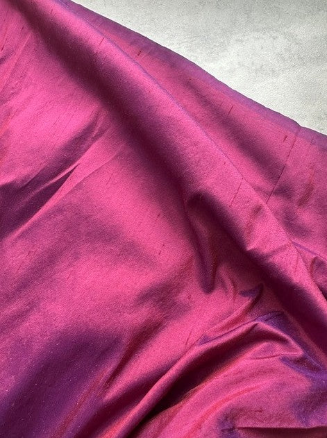 100% DUPION SILK - SANGRIA (3.9m Length)