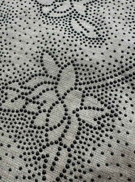 VERSAILLES 100% LINEN WITH RAISED EMBOSSED FLORAL DESIGN (3m Length)