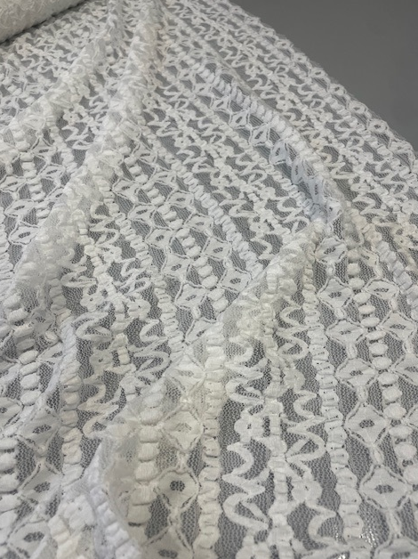BIANCA ITALIAN STRETCH LACE (3.4m Length)