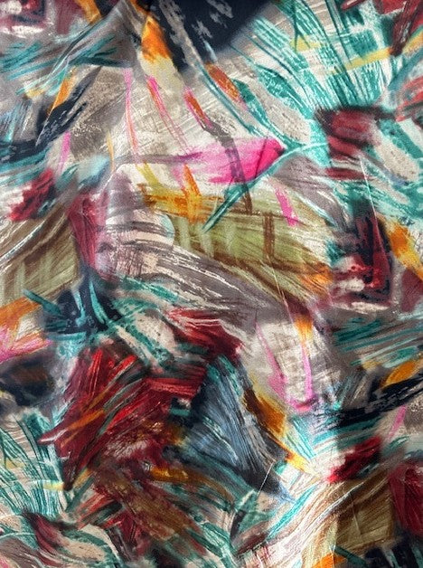 BIRDS OF PARADISE VISCOSE / SILK PRINT