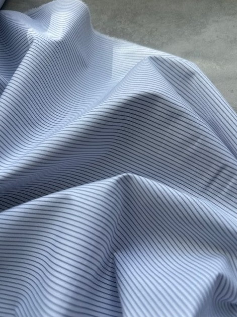 DEVON 100% COTTON GREY & WHITE STRIPE