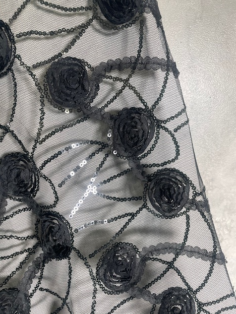 CHER SEQUIN ON NYLON TULLE BASE (3m Length)