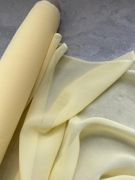 CANARY YELLOW SILK GEORGETTE