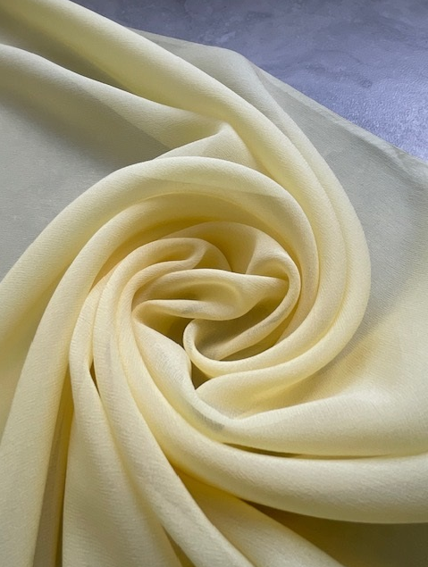 CANARY YELLOW SILK GEORGETTE