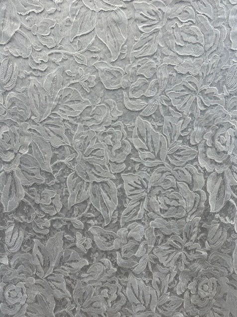 CHANTELLE LARGE EMBROIDERED FLOWERS ON A CHANTILLY LACE BASE