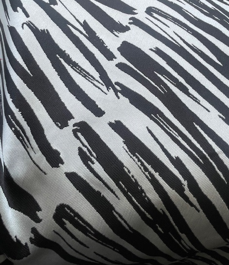 ARGENT SILVER & BLACK ITALIAN TAFFETA