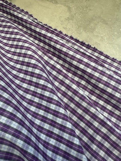 CHARLIE 100% COTTON PURPLE CHECK