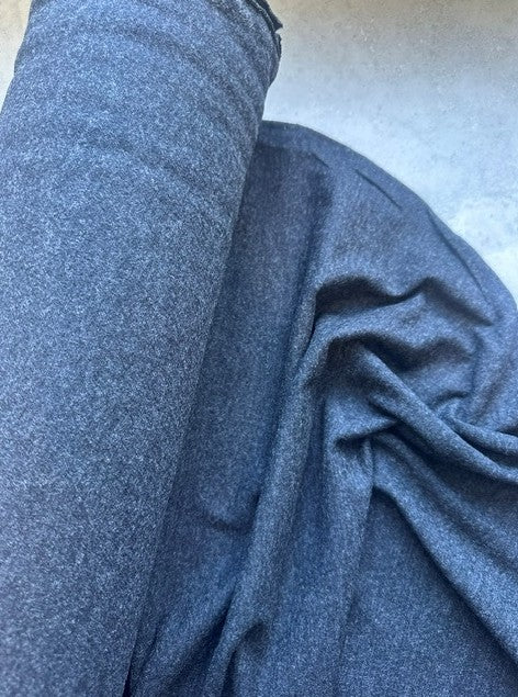 MEDIUM WEIGHT CHARCOAL MELANGE MERINO WOOL