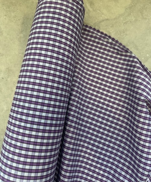 CHARLIE 100% COTTON PURPLE CHECK