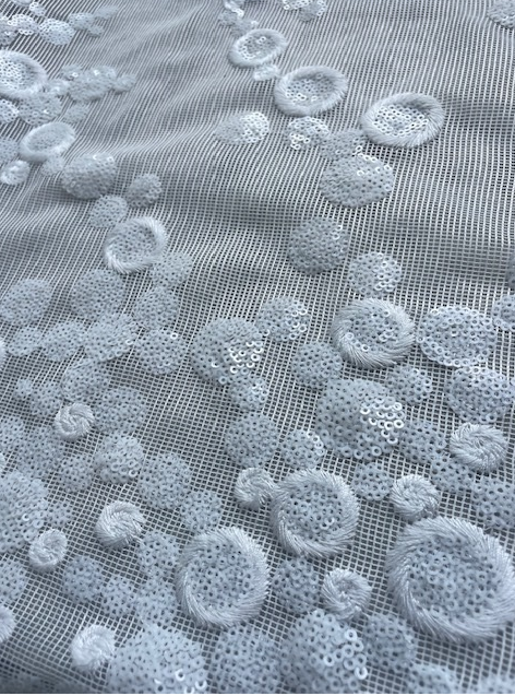 CIRCULOS SPANISH SEQUIN ON NYLON MESH BASE (2.9m Length)