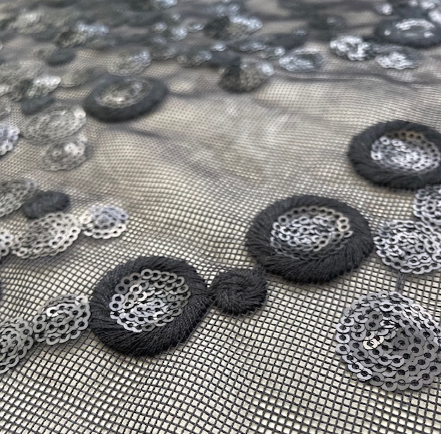CIRCULOS SPANISH SEQUIN ON NYLON MESH BASE (1.9m Length)