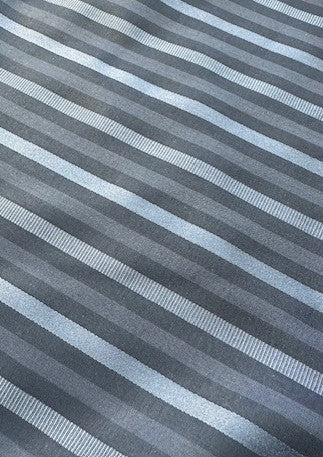 LENNY 100% BLACK & GREY COTTON STRIPE