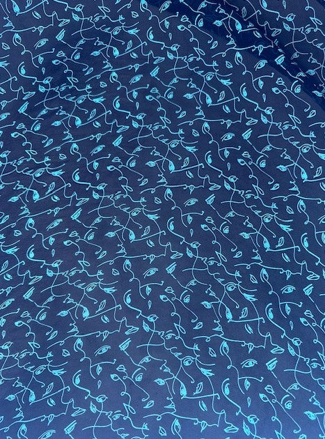 GIRL BEFORE A MIRROR 100% SILK GEORGETTE (1.7m Length)